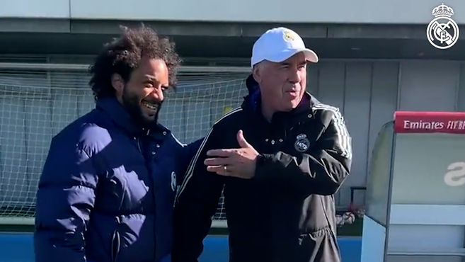 Марсело посетил тренировку «Мадрида» в Вальдебебас